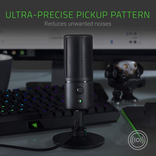  Amazon Renewed Razer Seiren X: Supercardiod Pick-Up Pattern - Condenser Mic - Built-In Shock Mount - Professional Grade Streaming Microphone - RZ19-02290100-R3U1 (Renewed)