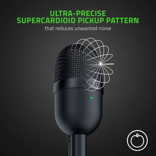  Amazon Renewed Razer Seiren Mini Ultra-Compact USB Streaming Microphone: Shock Resistant - Black (Renewed)