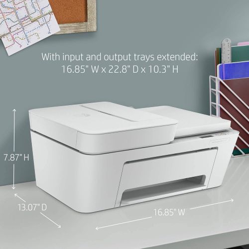  Amazon Renewed HP DeskJet Plus 4152 Wireless All-in-One Color Inkjet Printer, Mobile Print, Scan & Copy, Instant Ink Ready, 7FS74A (Renewed)
