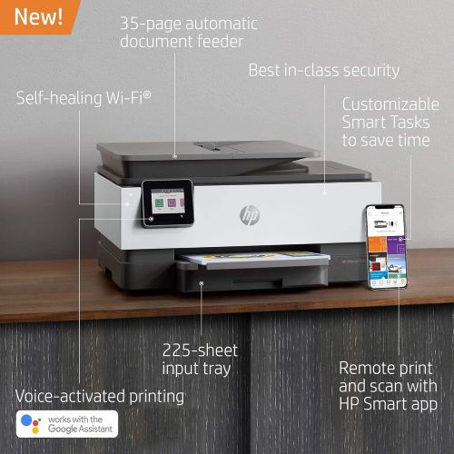  Amazon Renewed HP OfficeJet 8022 Wireless All-in-One Color Inkjet Printer, Scan, Copy and Fax, 3UC65A (Renewed)