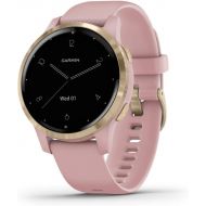 Amazon Renewed Garmin vivoactive 4S, Smaller-Sized GPS Smartwatch, Features Music, Body Energy Monitoring, Animated Workouts, Pulse Ox Sensors and More, Light Gold with Light Pink Band (Renewed)
