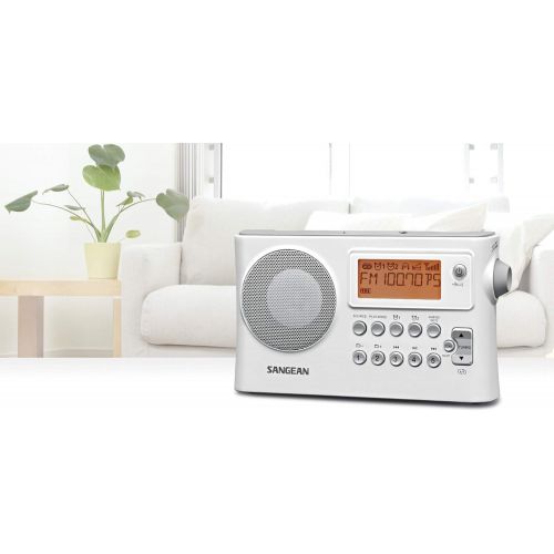  Amazon Renewed Sangean PR-D14 AM/FM-RDS Portable Receiver with USB-White (Certified Refurbished)