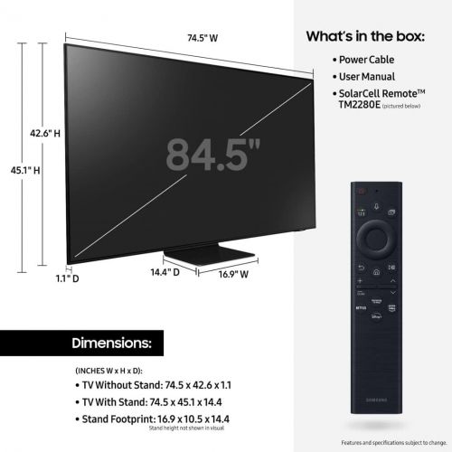  Amazon Renewed SAMSUNG 85-Inch Class QLED Q80B Series 4K UHD Direct Full Array Quantum HDR 12x Smart TV with Alexa Built-in (QN85Q80BAFXZA, 2022 Model) (Renewed)