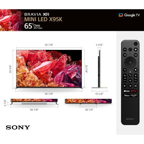  Amazon Renewed Sony 65 Inch 4K Ultra HD TV X95K Series: BRAVIA XR Mini LED Smart Google TV with Dolby Vision HDR and Exclusive Features for The Playstation 5 XR65X95K- 2022 Model (Renewed)