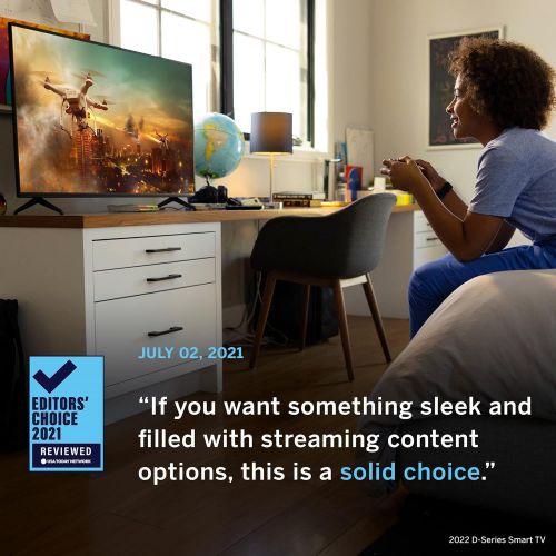  Amazon Renewed VIZIO 32-inch D-Series 720p Smart TV with Apple AirPlay and Chromecast Built-in, Screen Mirroring for Second Screens, & 150+ Free Streaming Channels, D32h-J09, Model (Renewed), 32