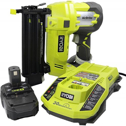  [아마존베스트]Amazon Renewed Ryobi 3 Piece 18V One+ Airstrike Brad Nailer Kit (Includes: 1 x P320 Brad Nailer, 1 x P102 2AH 18V Battery, 1 x P117 IntelliPort Dual Chemistry Battery Charger) (Renewed)