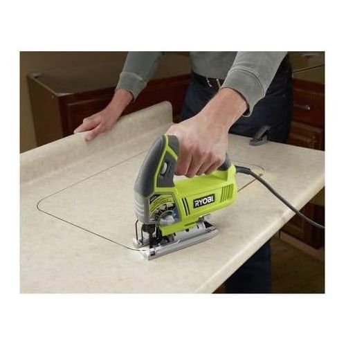  [아마존베스트]Amazon Renewed Ryobi ZRJS481LG 4.8 Amp Variable-Speed Orbital Jigsaw (Renewed)