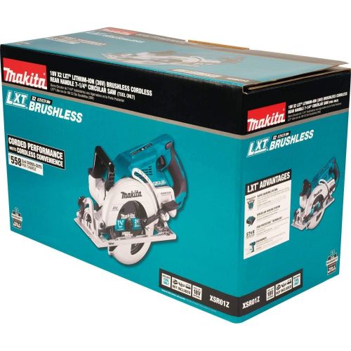  Amazon Renewed Makita XSR01Z 18V X2 LXT Lithium-Ion 36V Brushless Cordless Rear Handle 7-1/4 Circular Saw, Tool Only (Renewed)