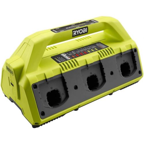  Amazon Renewed Ryobi 18-Volt ONE+ 6-Port Dual Chemistry Supercharger Kit with (4) Batteries - P1821 - (Bulk Packaged) (Renewed)