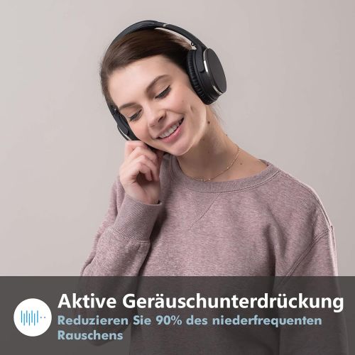  [아마존베스트]Amazon Renewed Noise Cancelling Kopfhoerer Leichte, Srhythm NC25 Over Ear ANC, Eingebaut Mikro, HiFi, CVC6.0 fuer Alle Gerate mit Bluetooth (Generalueberholt)