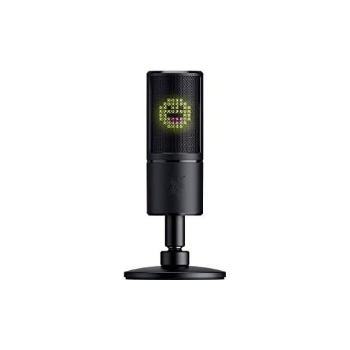  [아마존베스트]Amazon Renewed Razer Seiren Emote USB Kondensator-Mikrofon fuer Streaming mit Integriertem Schockdampfer, Superniere Aufnahmemuster und Razer Chroma LED Matrix (Generalueberholt)