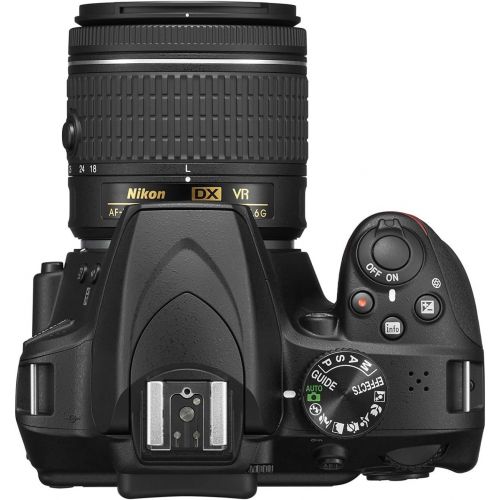  Nikon D3400 DSLR Camera wAF-P DX NIKKOR 18-55mm f3.5-5.6G VR Lens - Black (Certified Refurbished)