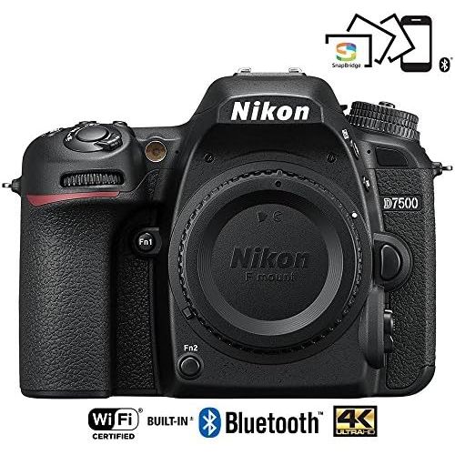  Nikon D7500 20.9MP DX-Format 4K Ultra HD Digital SLR Camera (Body Only) - (Certified Refurbished)