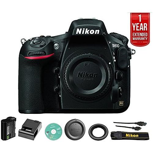  Nikon D810 36.3MP 1080p FX-Format DSLR Camera (Body Only) 1542B + One Year Extended Warranty - (Certified Refurbished)