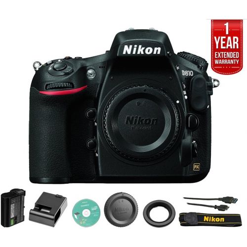  Nikon D810 36.3MP 1080p FX-Format DSLR Camera (Body Only) 1542B + One Year Extended Warranty - (Certified Refurbished)