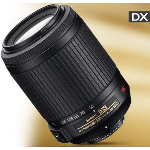  Nikon AF-S DX NIKKOR 55-200mm f4-5.6G ED VR II Zoom Lens (Certified Refurbished)