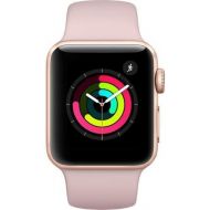 Apple Watch Series 3 38mm Smartwatch (GPS Only, Gold Aluminum Case, Pink Sand Sport Band) (Certified Refurbished)