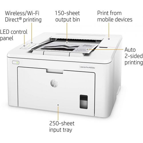 에이치피 HP G3Q47A#BGJ LaserJet Pro M203dw Wireless Laser Printer (G3Q47A). Replaces M201dw Laser Printer (Certified Refurbished)