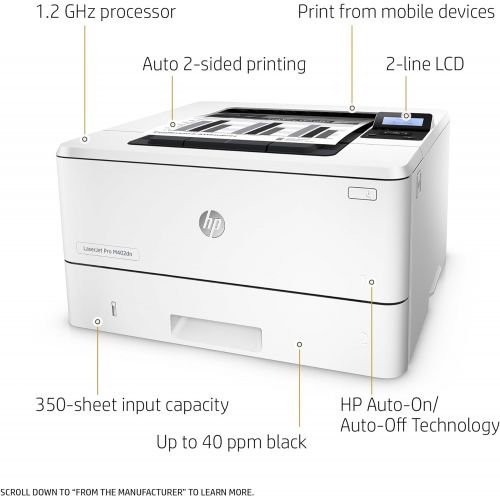 에이치피 HP LaserJet Pro M402dn Monochrome Printer, Amazon Dash Replenishment ready (C5F94A) (Certified Refurbished)