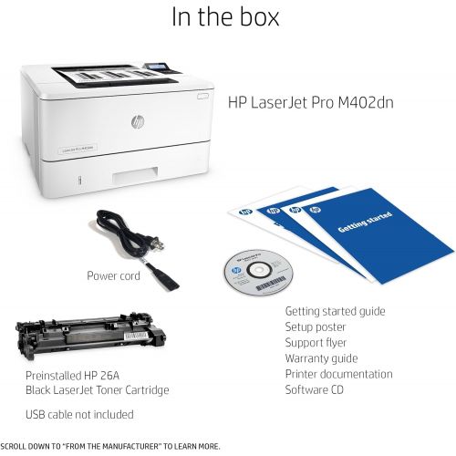 에이치피 HP LaserJet Pro M402dn Monochrome Printer, Amazon Dash Replenishment ready (C5F94A) (Certified Refurbished)