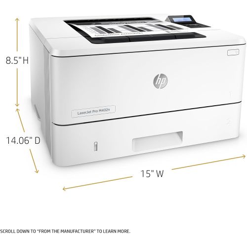 에이치피 HP Laserjet Pro M402n Monochrome Printer, (C5F93A) (Certified Refurbished)