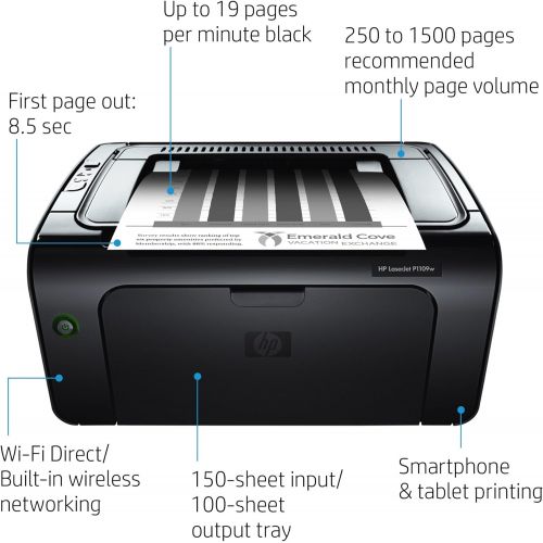 에이치피 HP LaserJet Pro P1102w Wireless Laser Printer (CE658A) (Certified Refurbished)
