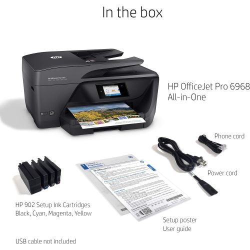 에이치피 HP OfficeJet Pro 6968 All-in-One Wireless Printer with Mobile Printing, Instant Ink ready (T0F28A) (Certified Refurbished)