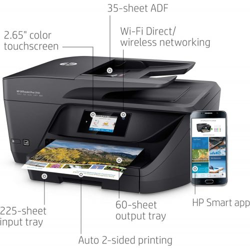 에이치피 HP OfficeJet Pro 6968 All-in-One Wireless Printer with Mobile Printing, Instant Ink ready (T0F28A) (Certified Refurbished)