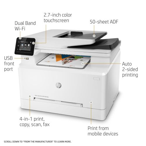 에이치피 HP Color Laserjet Pro M281cdw Wireless Multifunction Laser Printer (Certified Refurbished)