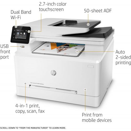 에이치피 HP Color Laserjet Pro M281cdw Wireless Multifunction Laser Printer (Certified Refurbished)