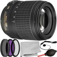 Nikon AF-S DX NIKKOR 18-105mm f3.5-5.6G ED VR Lens (Certified Refurbished) 5PC Accessory Bundle  Includes 3 Piece Filter Kit (UV + CPL + FLD) + More