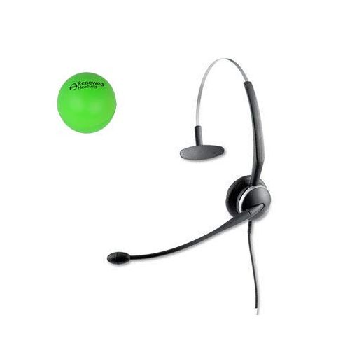 자브라 Jabra GN2100 Single Speaker Wired Headset Bundle with Renewed Headsets Stress Ball (Certified Refurbished)