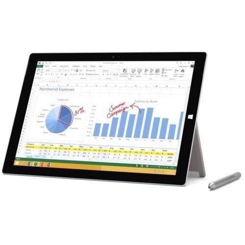  Microsoft Surface Pro 3 Tablet (12-inch, 256 GB, Intel Core i5, Windows 10) + Microsoft Surface Type Cover (Certified Refurbished)