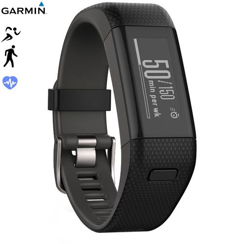 가민 Garmin Vivosmart HR+ Activity Tracker Regular Fit, Black (010-N1955-36) - (Certified Refurbished)