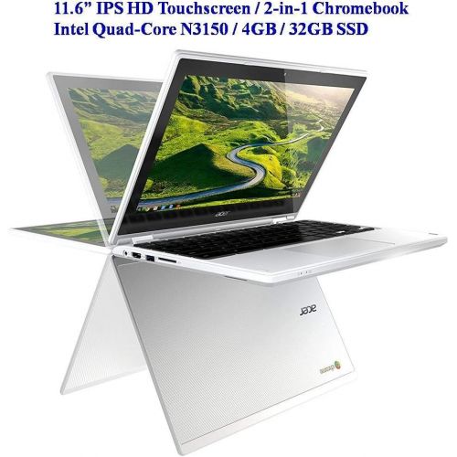 에이서 Acer R11 11.6 Convertible 2-in-1 HD IPS Touchscreen Chromebook - Intel Quad-Core Celeron N3150 1.6GHz, 4GB RAM, 32GB SSD (Certified Refurbished)