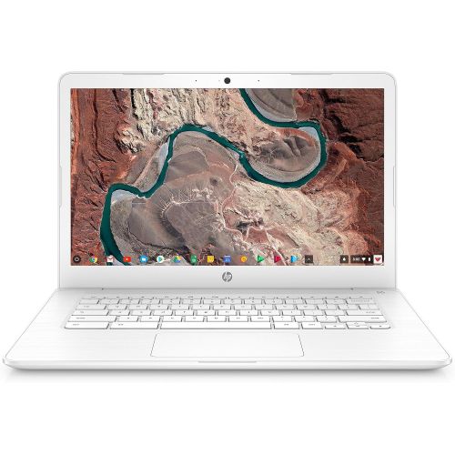 에이치피 HP Chromebook 14, 14 Full HD Display, Intel Celeron N3350, Intel HD Graphics 500, 32GB eMMC, 4GB SDRAM, B&O Play Audio, Snow White, 14-ca051wm (Certified Refurbished)