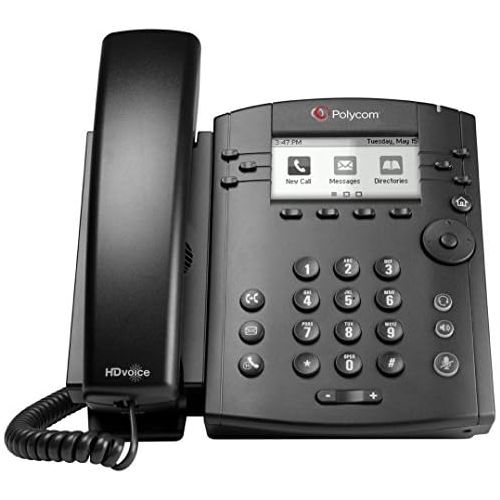  Polycom VVX 300 IP Business PoE Telephone (Power Supply Included) (Certified Refurbished)
