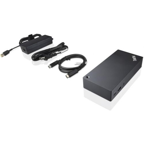 레노버 Lenovo ThinkPad USB-C Dock, 90W 2 Prong AC Adapter, 40A90090US (Certified Refurbished)