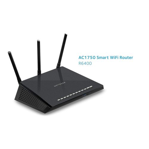  Amazon Renewed NETGEAR Smart WiFi Router with Dual Band Gigabit for Amazon Echo/Alexa - AC1750, R6400-100NAS (Renewed)