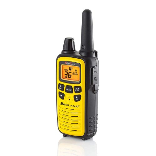  Amazon Renewed Midland - LXT630VP3, 36 Channel FRS Two-Way Radio - Up to 30 Mile Range Walkie Talkie, 121 Privacy Codes, NOAA Weather Scan + Alert (Pair Pack) (Yellow/Black) (Renewed)