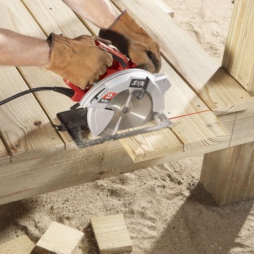  Amazon Renewed SKIL 5280-01 15-Amp 7-1/4-Inch Circular Saw with Single Beam Laser Guide (Renewed)