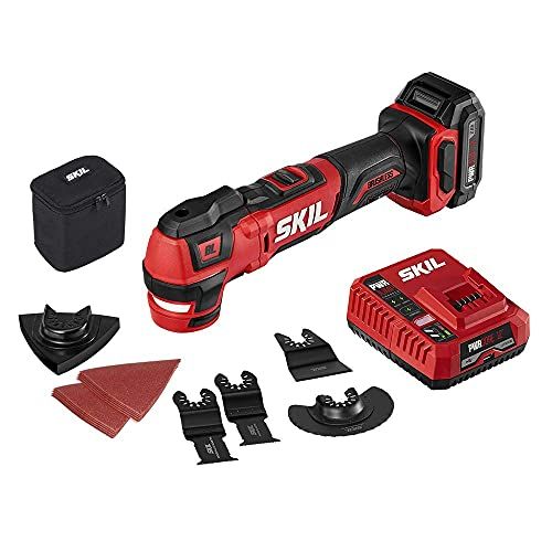  Amazon Renewed SKIL PWRCore 12 Brushless 12V Oscillating MultiTool, Includes 2.0Ah Lithium Battery and PWRJump Charger - OS592702 (Renewed)