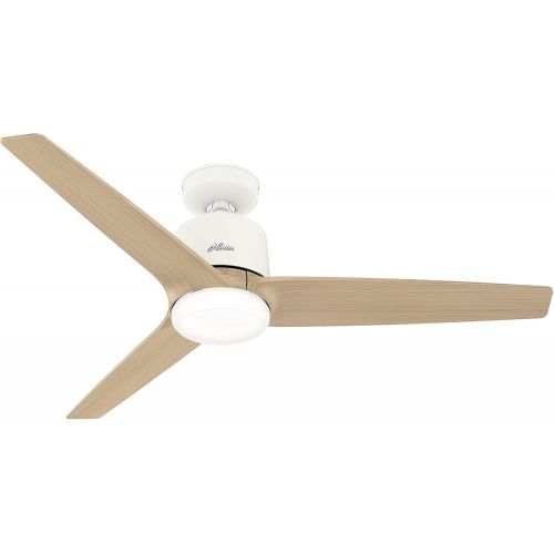  Amazon Renewed Hunter Fan 52 inch Casual Matte White Finish indoor Ceiling Fan with LED Light Kit and Remote Control (Renewed)