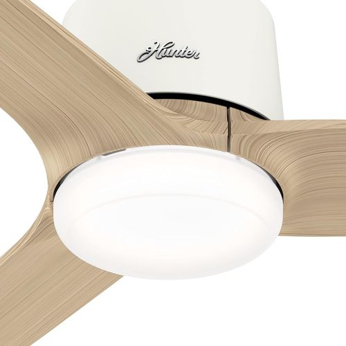  Amazon Renewed Hunter Fan 52 inch Casual Matte White Finish indoor Ceiling Fan with LED Light Kit and Remote Control (Renewed)