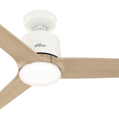  Amazon Renewed Hunter Fan 52 inch Casual Matte White Finish indoor Ceiling Fan with LED Light Kit and Remote Control (Renewed)