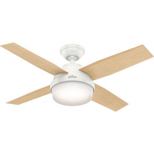  Amazon Renewed Hunter Fan 44 inch Contemporary Ceiling Fan with LED light kit and Remote Control included (Renewed)