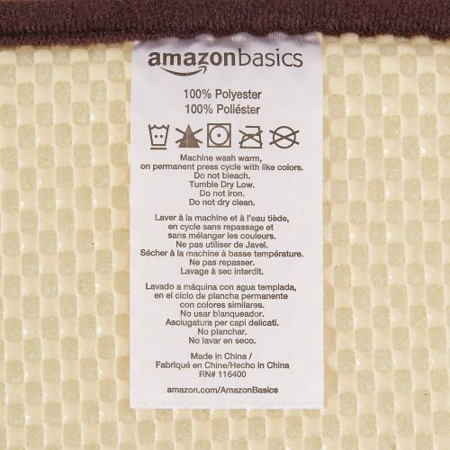  AmazonBasics Non-Slip Memory Foam Bath Mat 18 x 28, Dark Brown