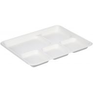 AmazonBasics 5-Compartment Compostable Food Trays, 500-Count