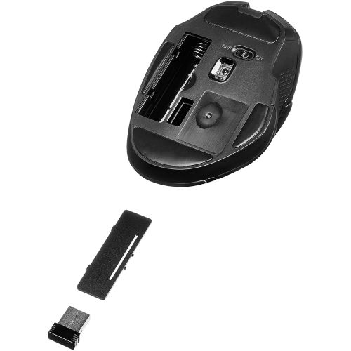  AmazonBasics Compact Ergonomic Wireless PC Mouse with Fast Scrolling - Black