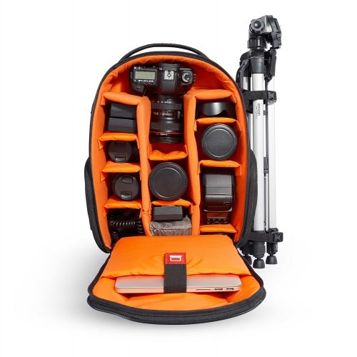  AmazonBasics DSLR Camera and Laptop Backpack Bag - 19 x 9 x 14 Inches, Black